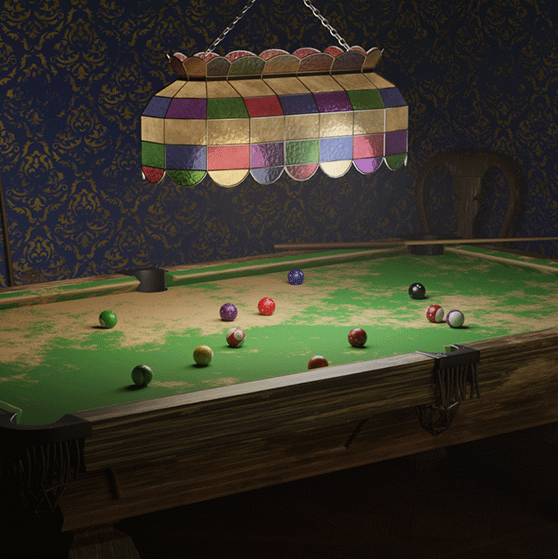 victorian billiard scene
